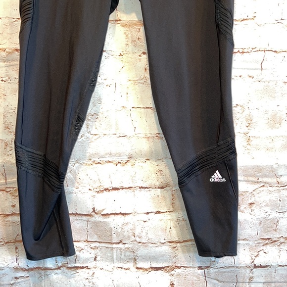 Adidas how we do 7/8 tight leggings black reflective tabs mesh details medium - Picture 3 of 12